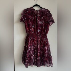 Shoshanna Burgundy Floral Dress